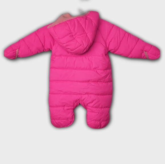 NWT Nike Hot Pink Baby Hooded Puffer Coat Snowsuit - Picture 2 of 5